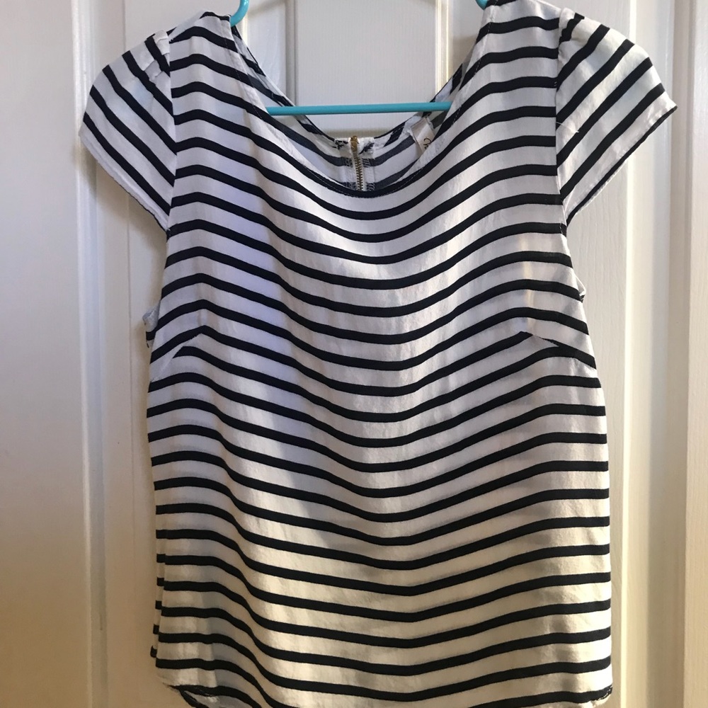 Navy and white cute stripped top