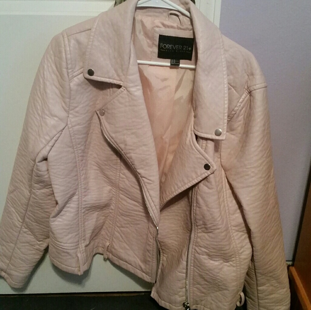 Plus size Faux Leather jacket