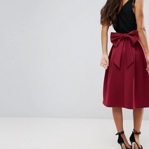 $OLD💰 ASOS 🎀A-line scuba skirt in wine