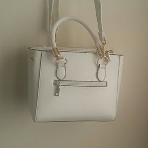 100% Vegan leather  white handbag