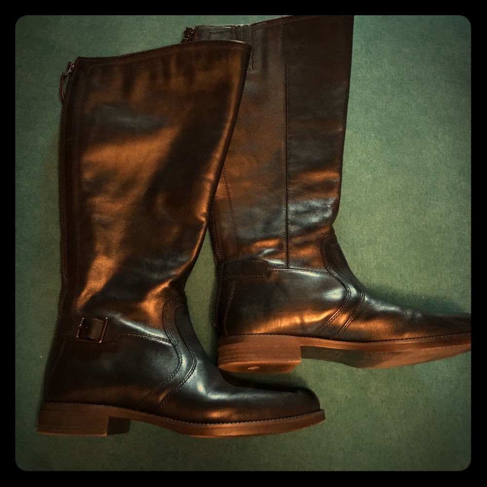 Franco Sarto Black wide calf boots size 11