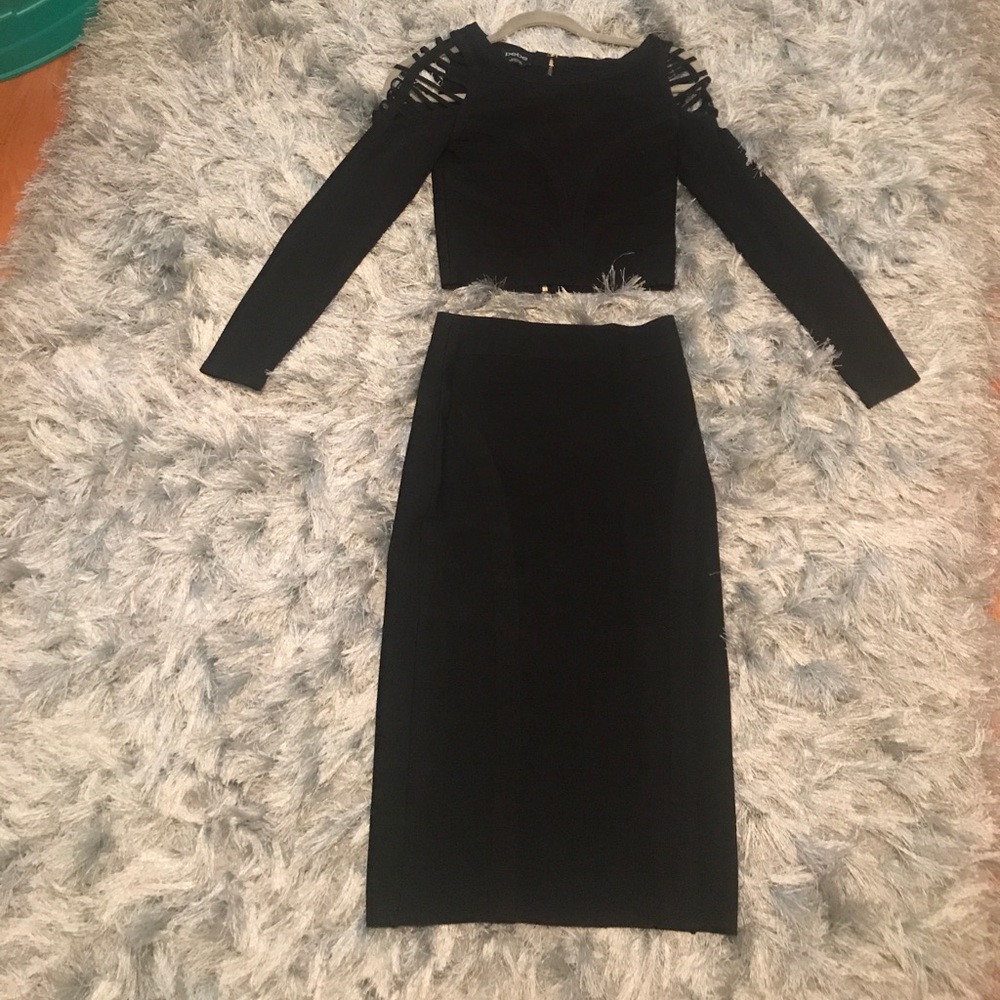 Crop top and pencil skirt worn once!