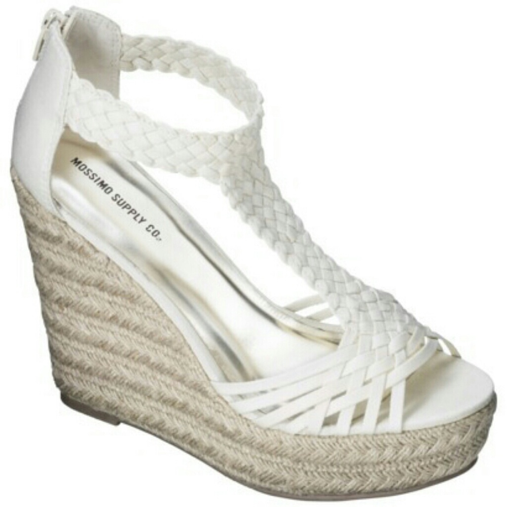 SOLD! White "Novalee" Wedges