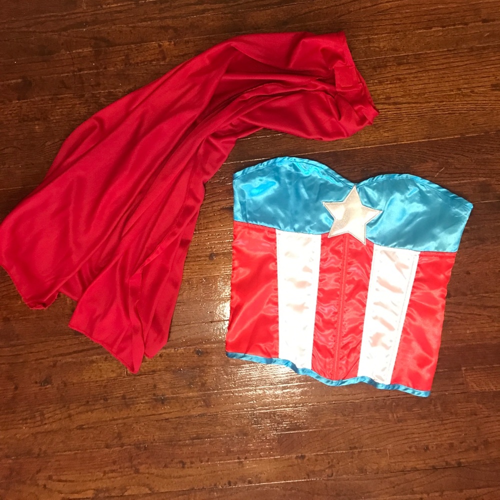 S/M costume Marvel Wonder Woman corset and cape