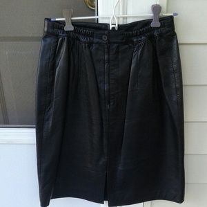 Black Leather Skirt.