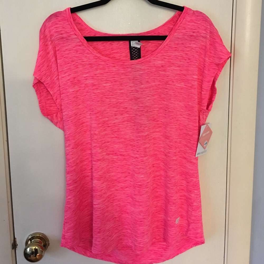 Neon pink Marika workout top