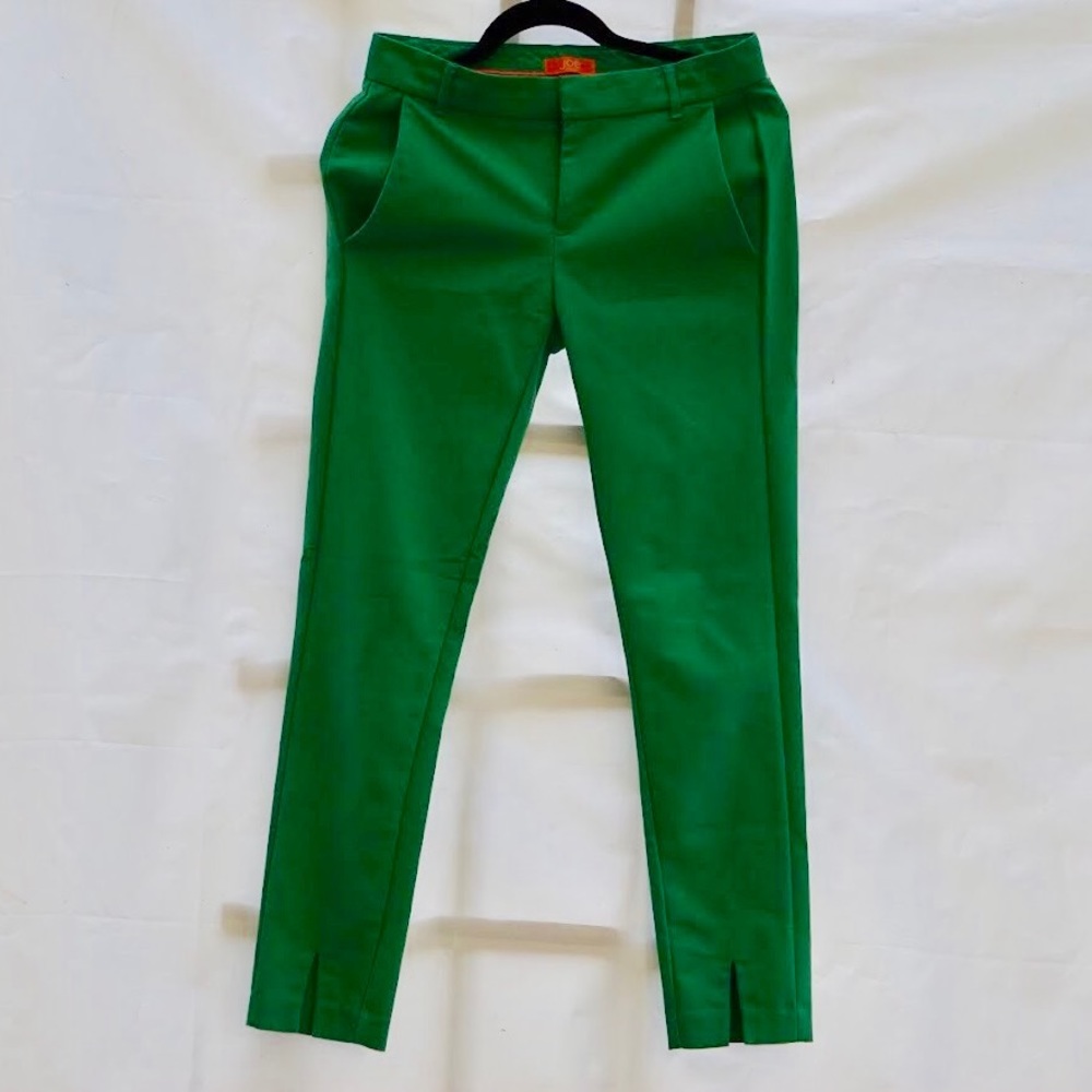 Joe fresh bright green front split pants