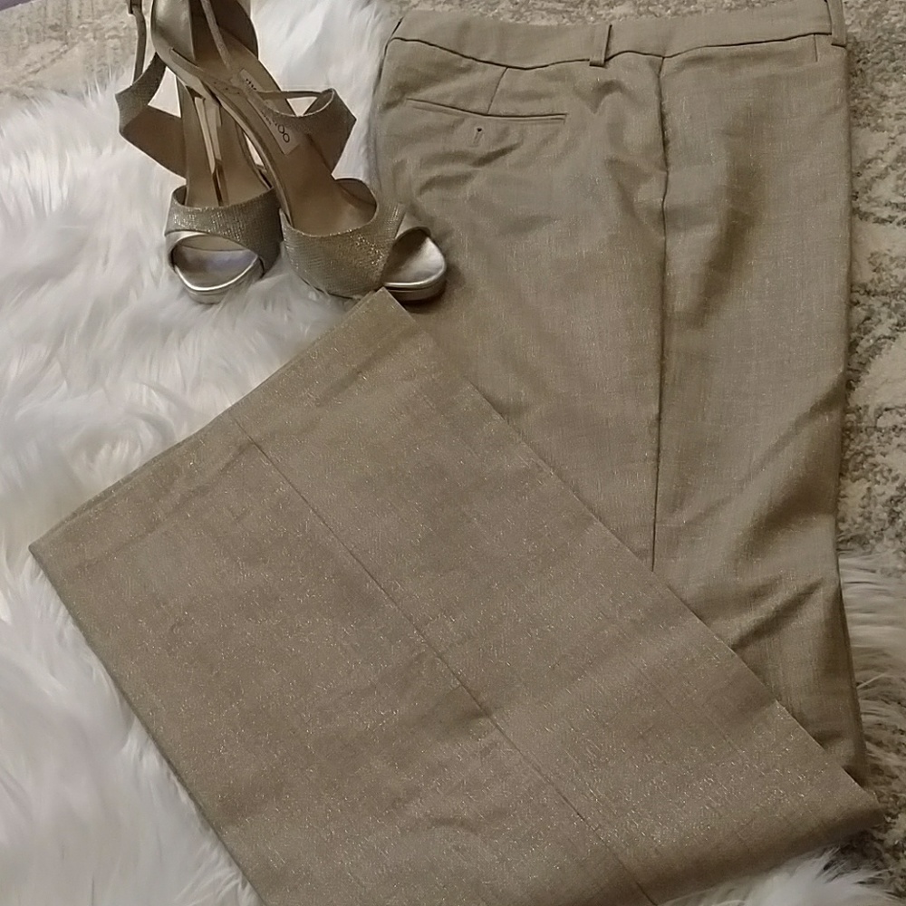 EXP. Gold FLAT FRONT STYLIST PANT, SZ 6, like new!