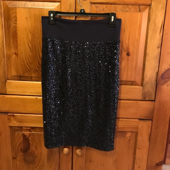 La Cite Dresses & Skirts - Navy sparkle skirt