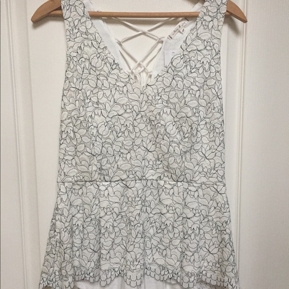 Willow & Clay Tops - NWT, Willow & Clay, Lace Peplum Tank, Size M