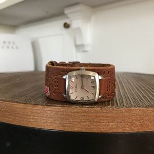Fossil leather watch