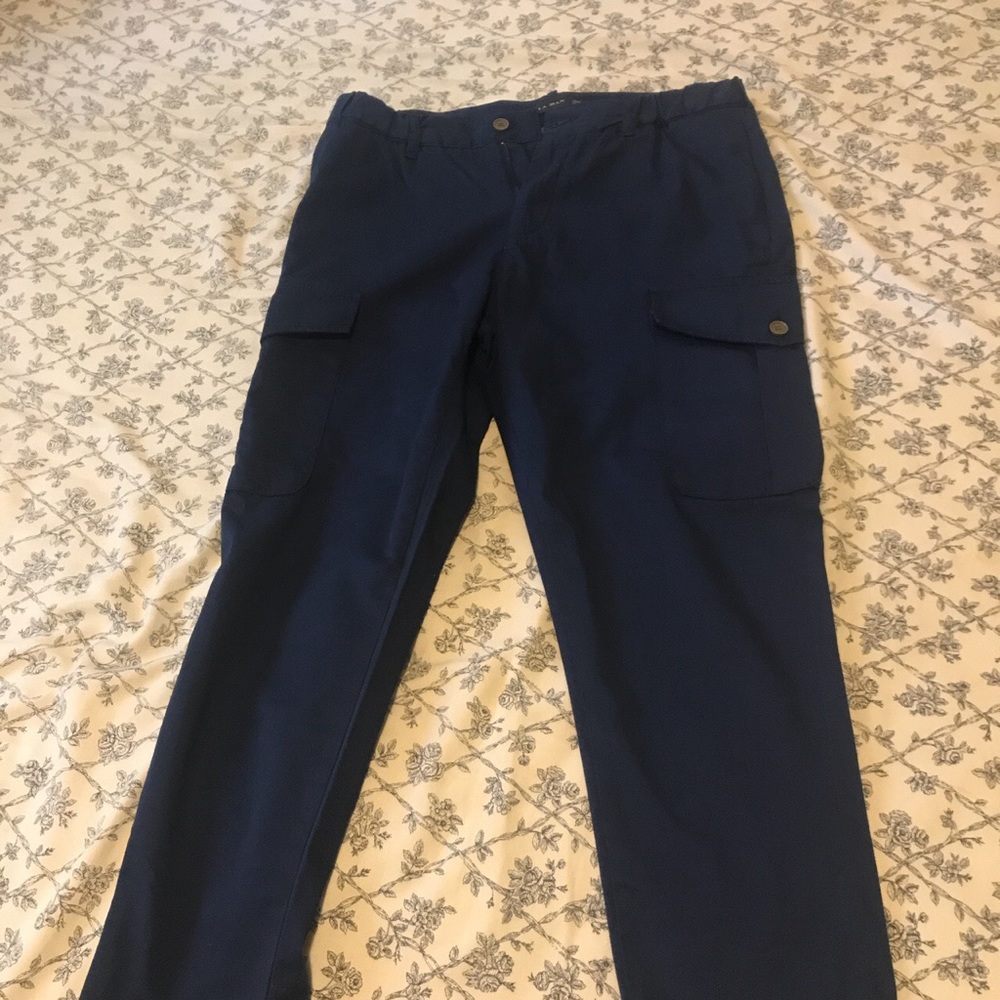 Zara navy cargo pants