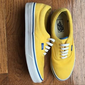 Bright Yellow and Blue Authentic Vans Unisex