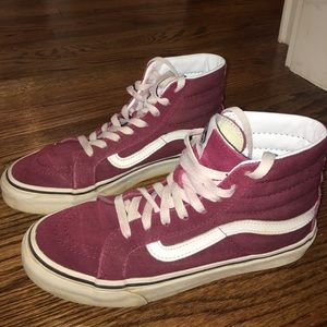 Burgundy Vans High-Tops