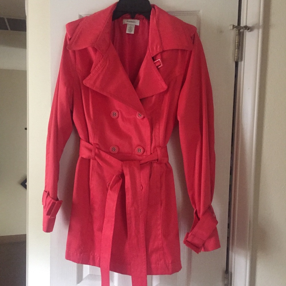 Coral Trench Coat