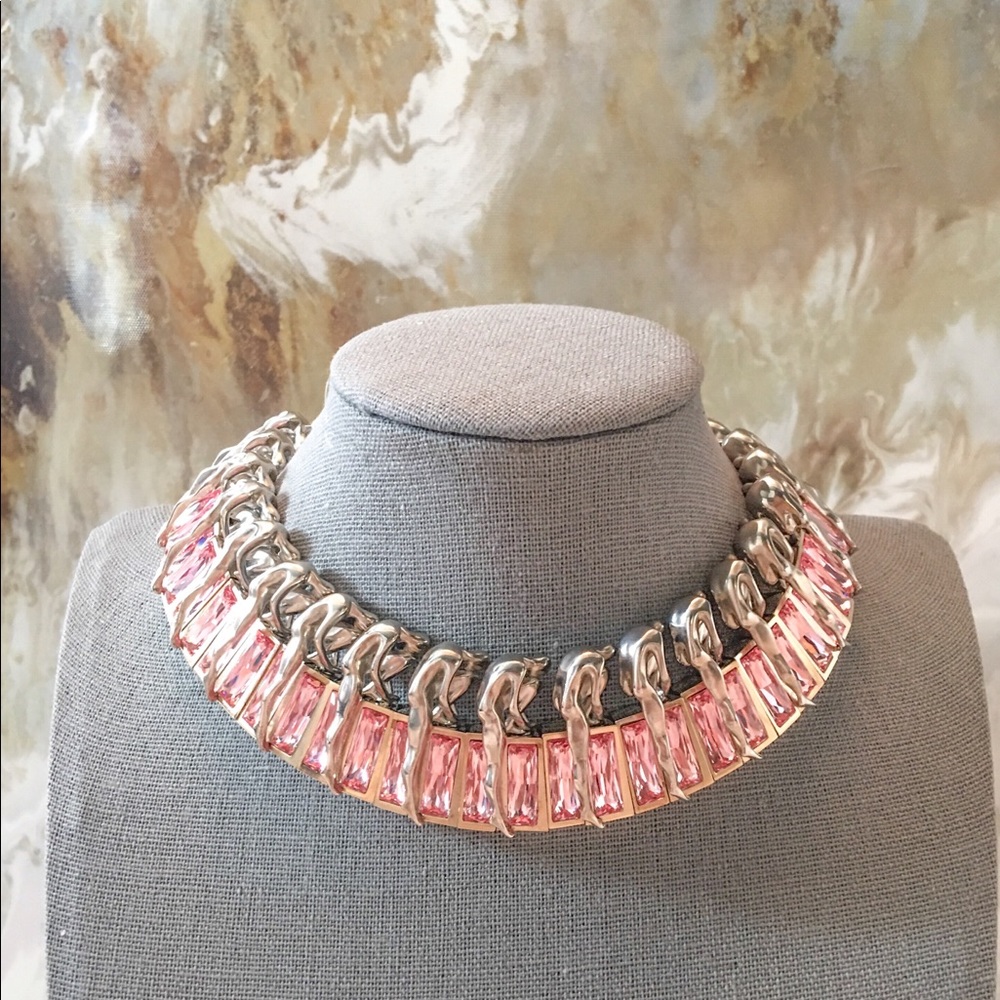RARE Dior "Men In Dior" Pink Crystal Necklace - Picture 1 of 8