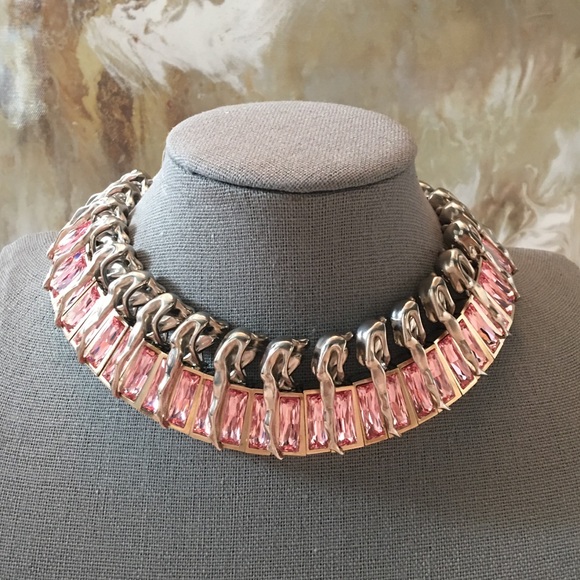 RARE Dior "Men In Dior" Pink Crystal Necklace - Picture 3 of 8