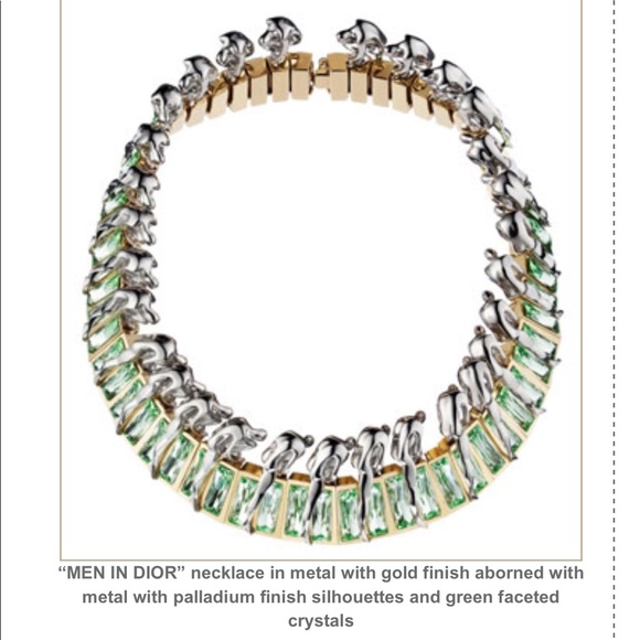 RARE Dior "Men In Dior" Pink Crystal Necklace - Picture 7 of 8