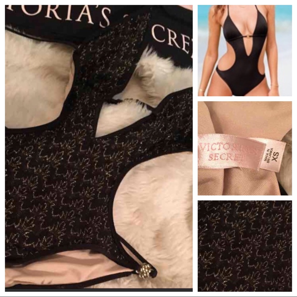 Victoria Secret Black Cutout Monokini