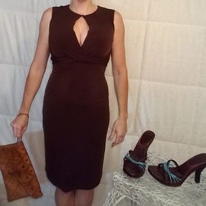 Chocolate brown sleeveless dress w/cutout Chocolate brown sleeveless dress w/cutout