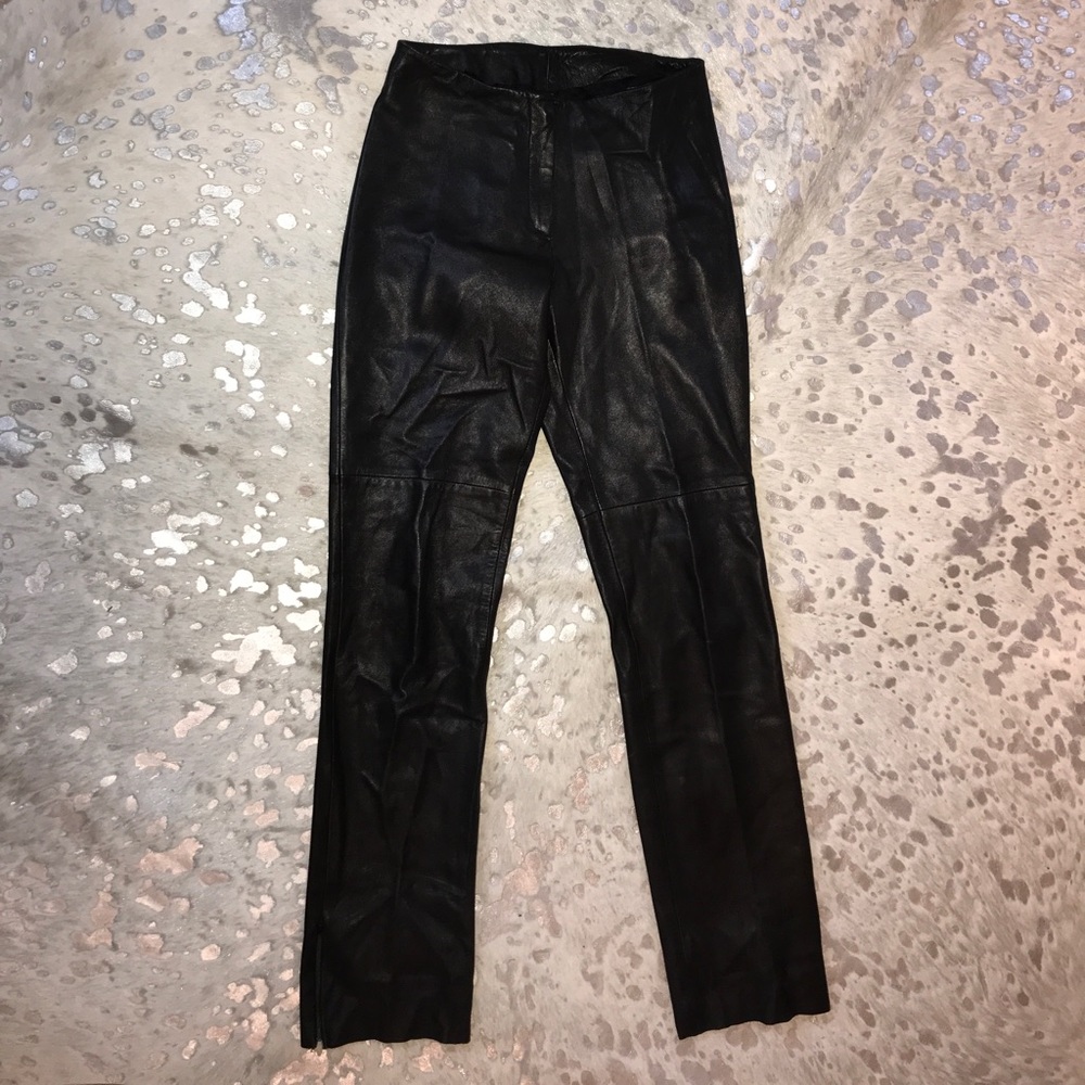 Pre owned and worn BeBe Leather Pants, size 4