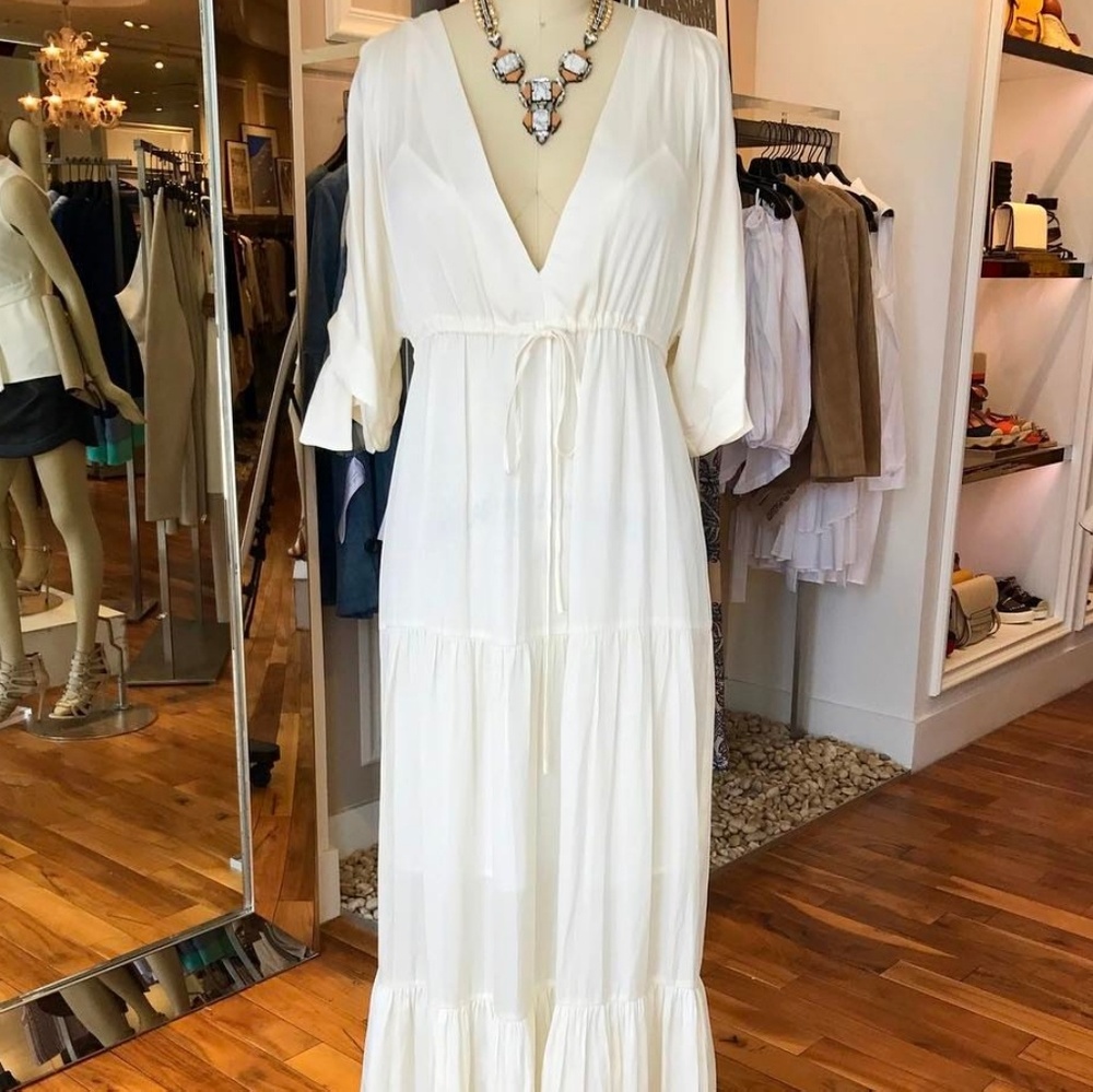 BCBG MAX AZRIA ALYSA COLD SHOULDER MAXI SIZE M