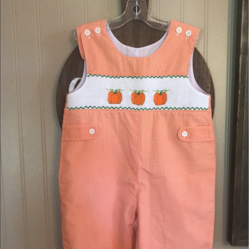 Smocked Pumpkin Longall