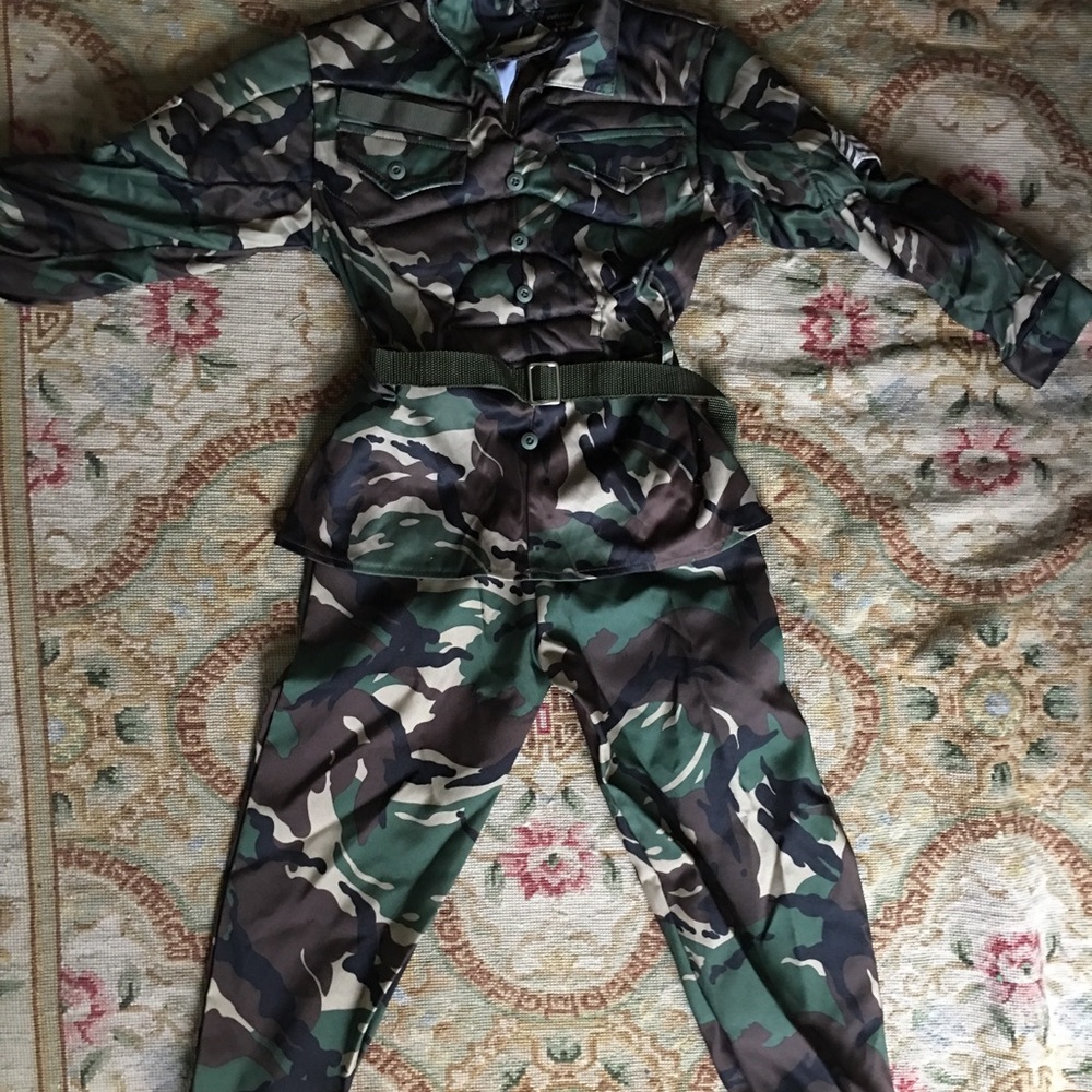 Child army one piece costume