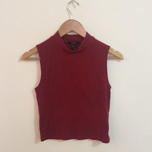 Turtleneck crop tank top