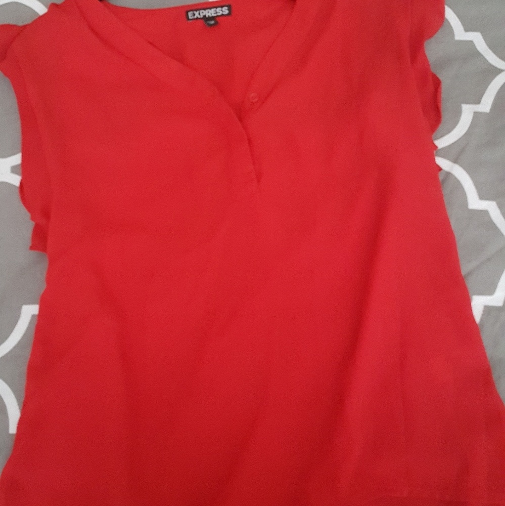 Flirty red blouse from express