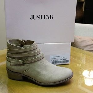 Just Fab Taupe Booties 8.5