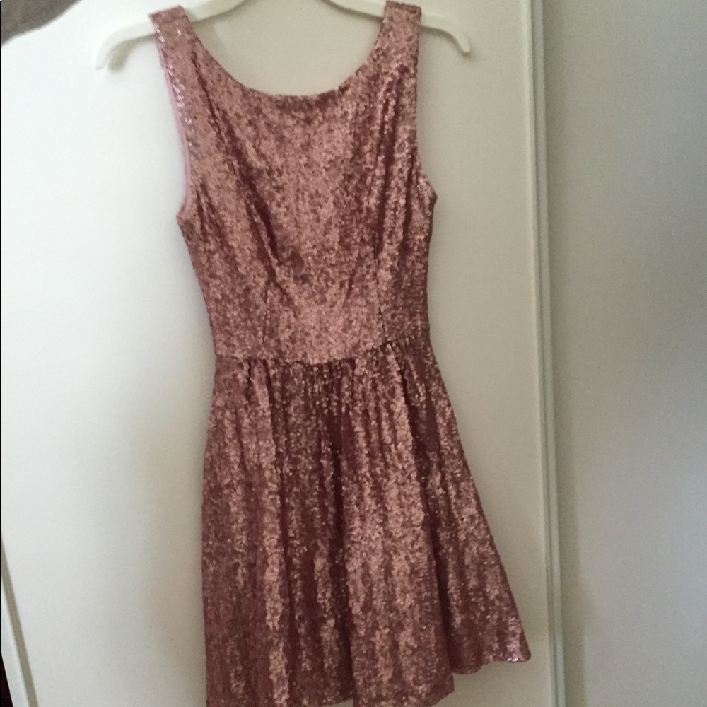 Pink sequined party dress