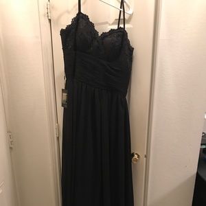 Black formal with train