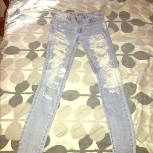 AEO Hi-Rise Ripped Jeggings