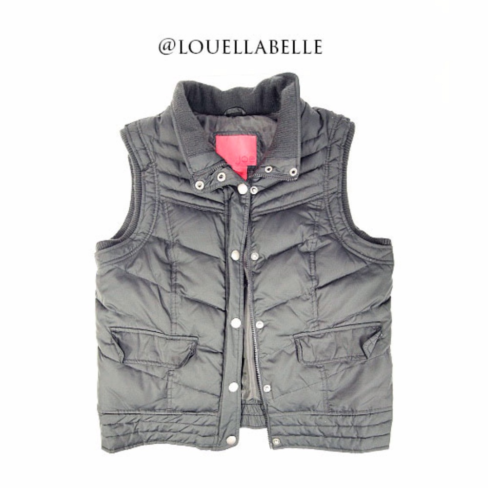 Joe Fresh Black Puffer Vest Large.