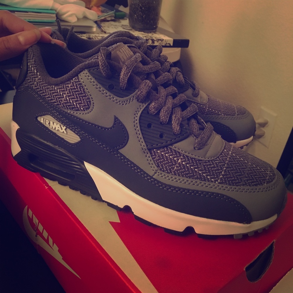 Nike Air Max 90 SE LTR Grey Plaid