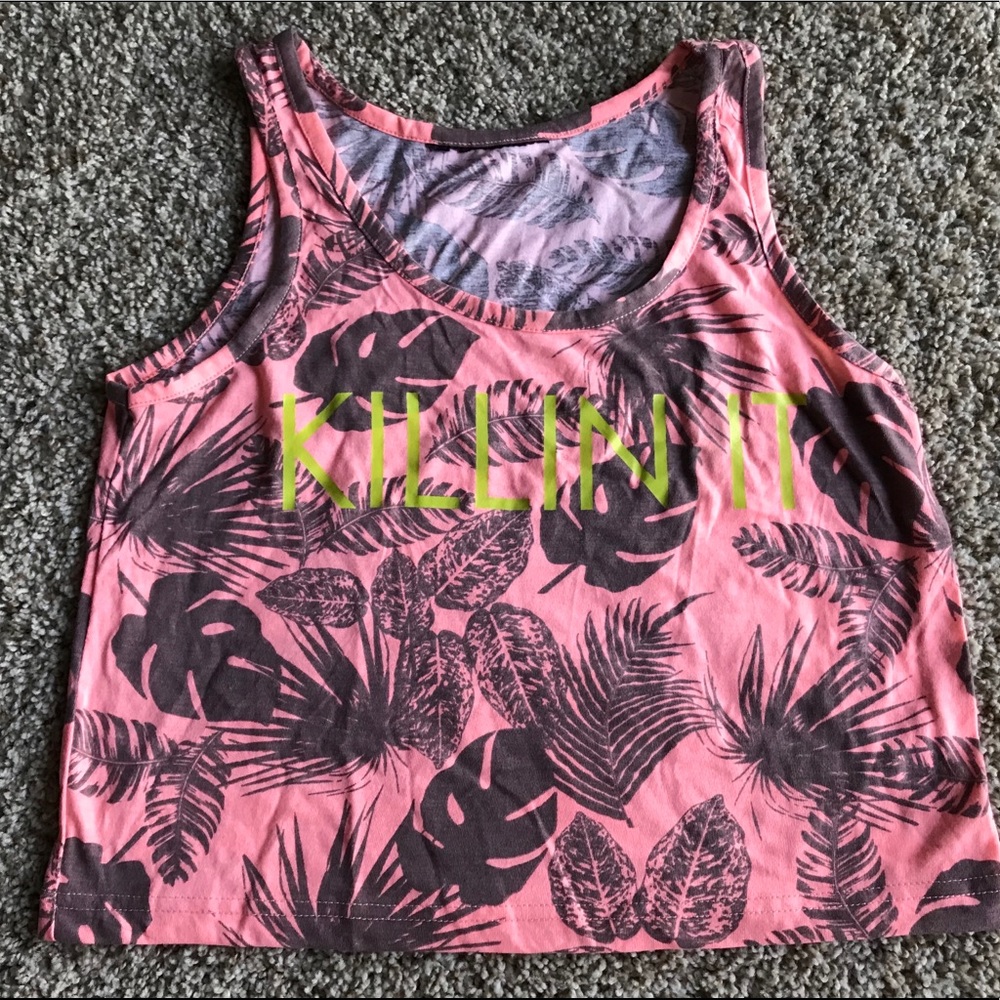 Killin It Tropical Crop Top (size s)