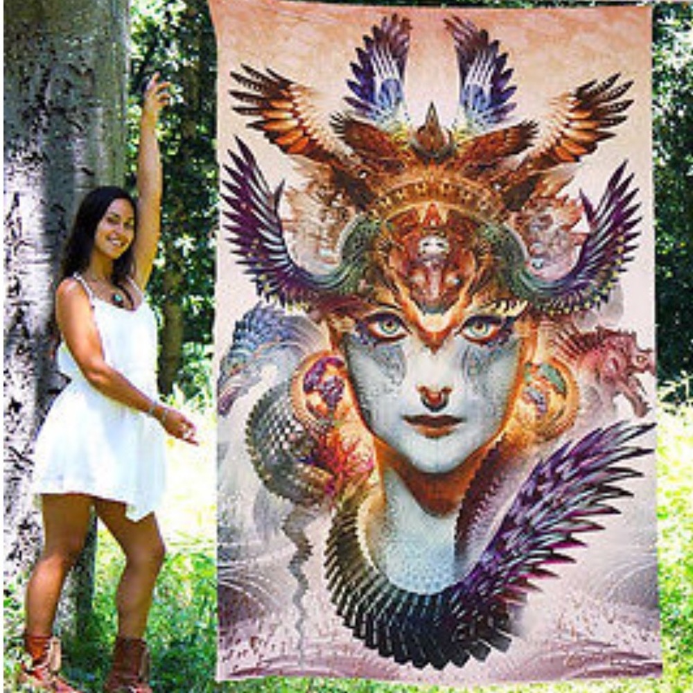 SOLD** Dharma Dragon- Third Eye Tapestry