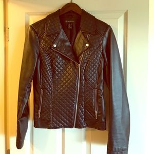 INC faux leather moto jacket