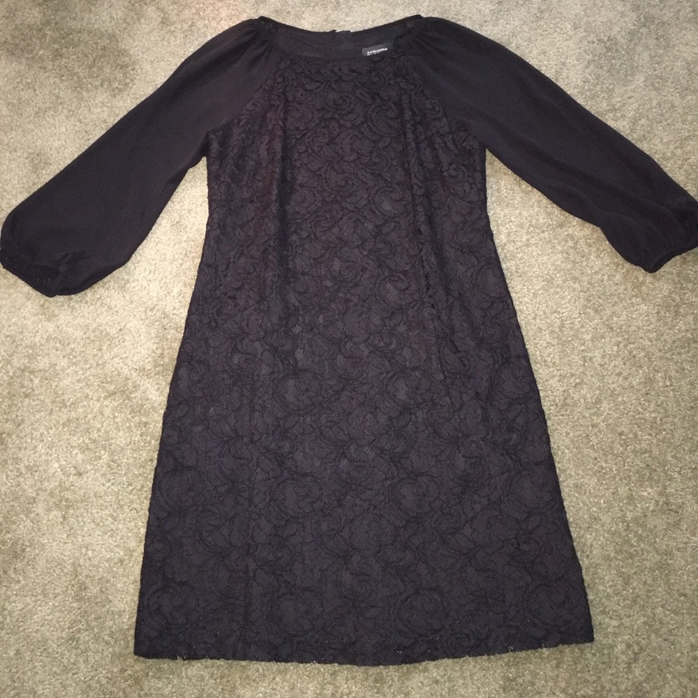 Black Adrianna Papell cocktail dress