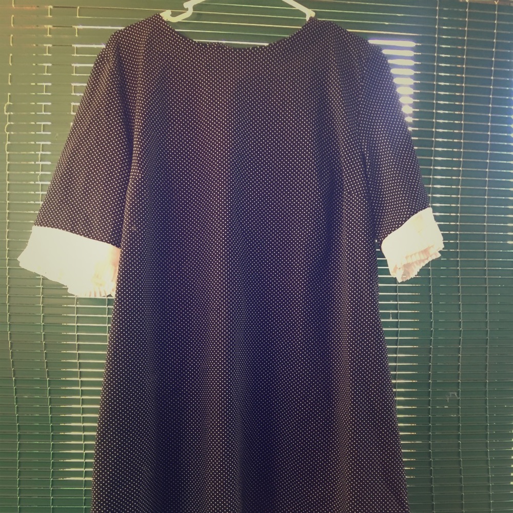 NYC 3/4 sleeve polka dot dress size XL