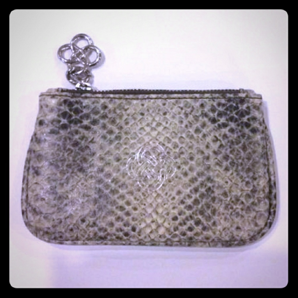 Stella & Dot Snakeskin Key Pouch Coin Purse