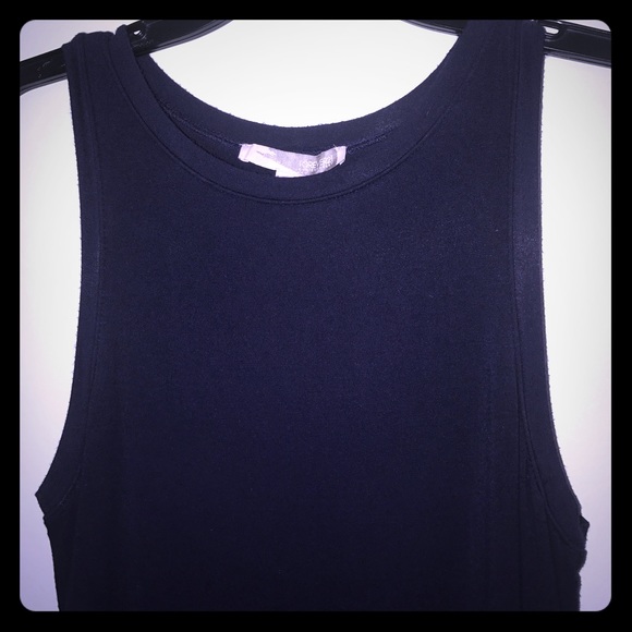 Navy Blue Cotton Dress - Picture 3 of 3