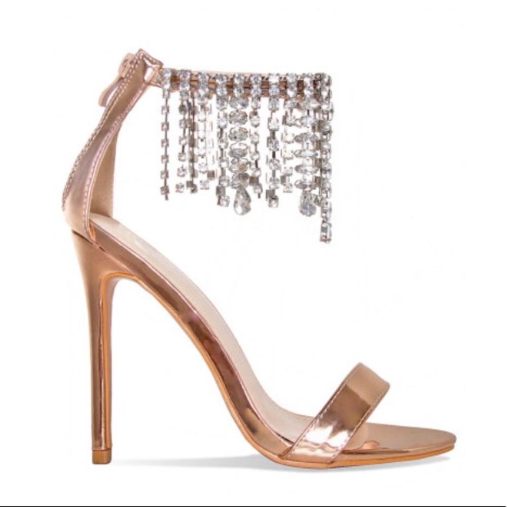 Rose Gold Diamond Drop Heels