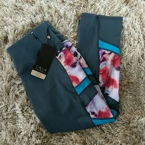 CALIA by Carrie Underwood Womens Graphite Multicolor Mesh Pocket Capri