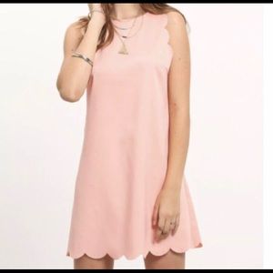Scallop Trim Dress