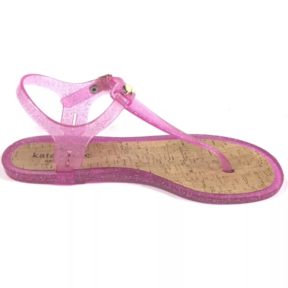 Kate Spade Yari Pink Glitter Jelly Sandals - Picture 4 of 8