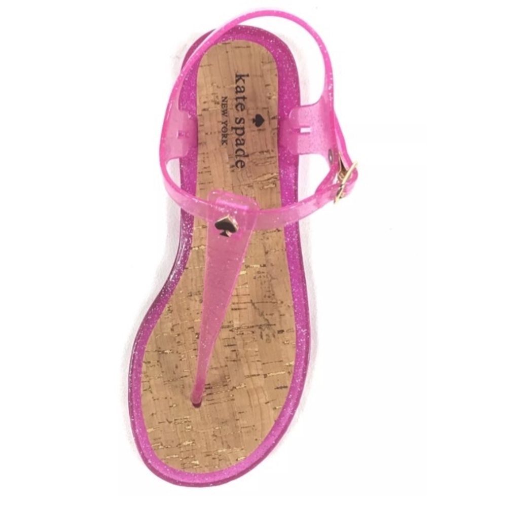 Kate Spade Yari Pink Glitter Jelly Sandals - Picture 6 of 8