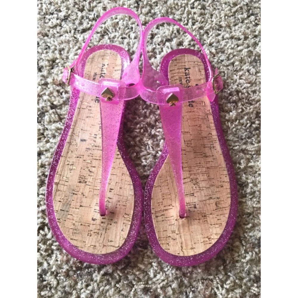 Kate Spade Yari Pink Glitter Jelly Sandals - Picture 7 of 8