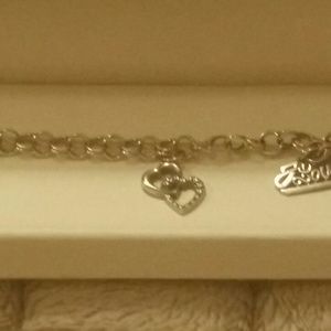 White gold charm bracelet